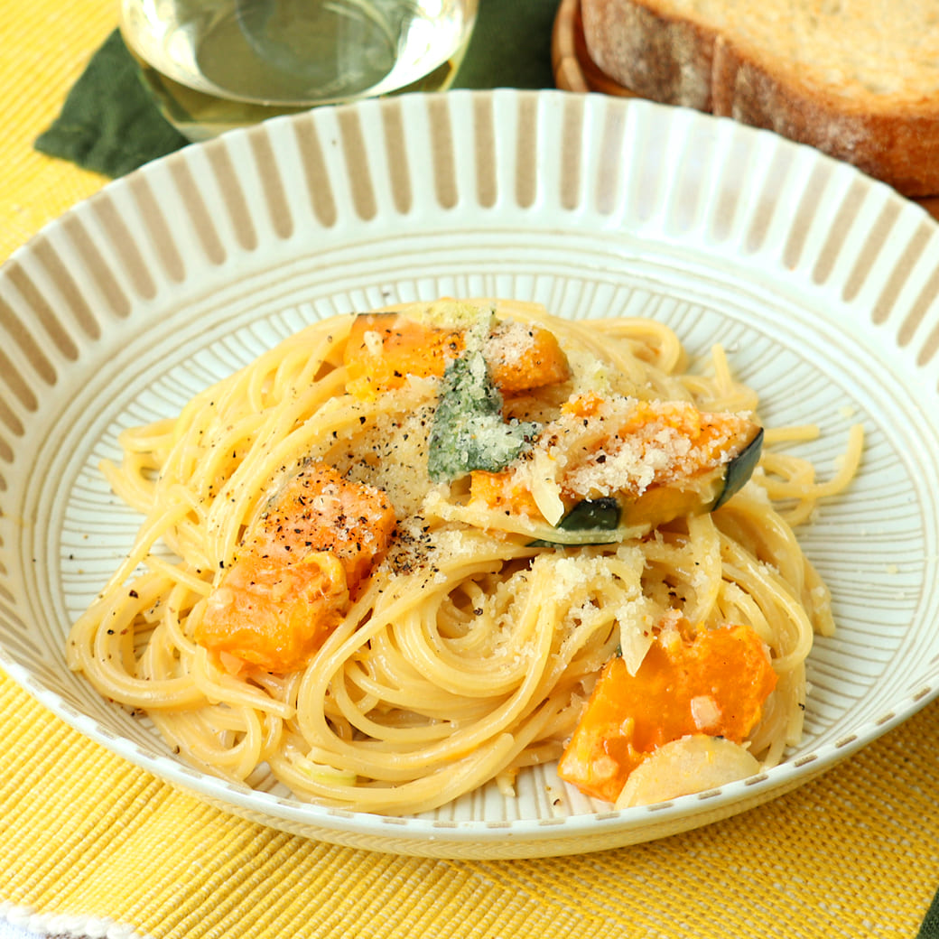 かぼちゃのクリームパスタ