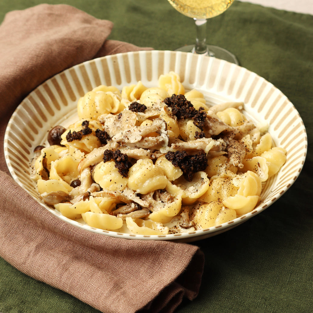 きのことトリュフクリームソースレシピ