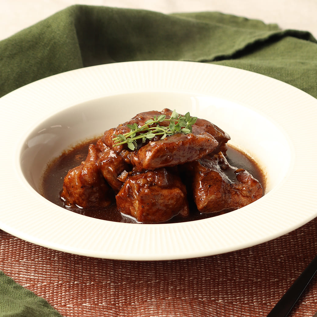 豚肩ロースのバルサミコ煮込み